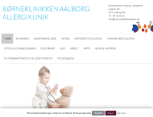 Tablet Screenshot of boerneklinikkenaalborg.dk